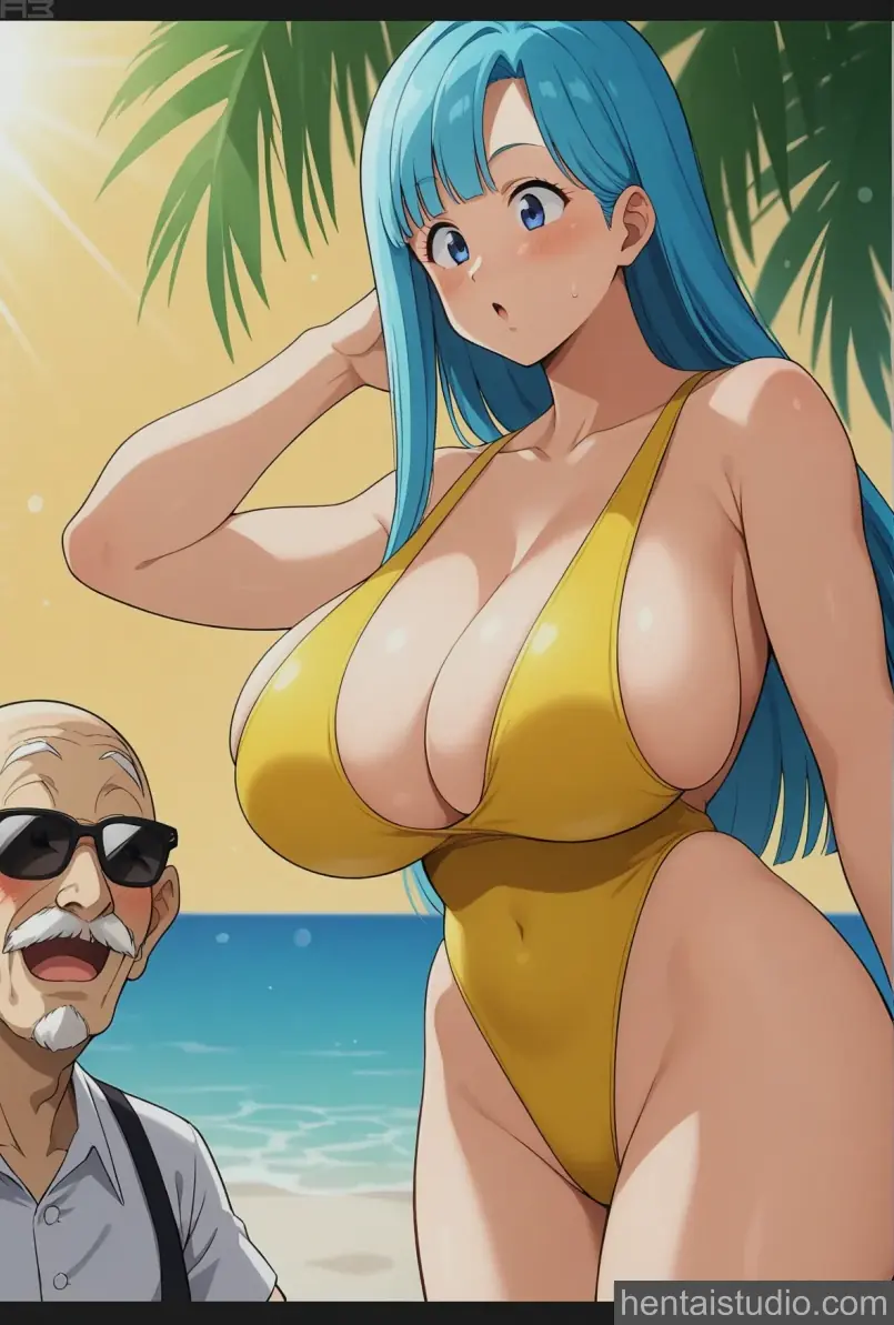 Maron Master Roshi from Dragonball Z hentai art 46 of 72