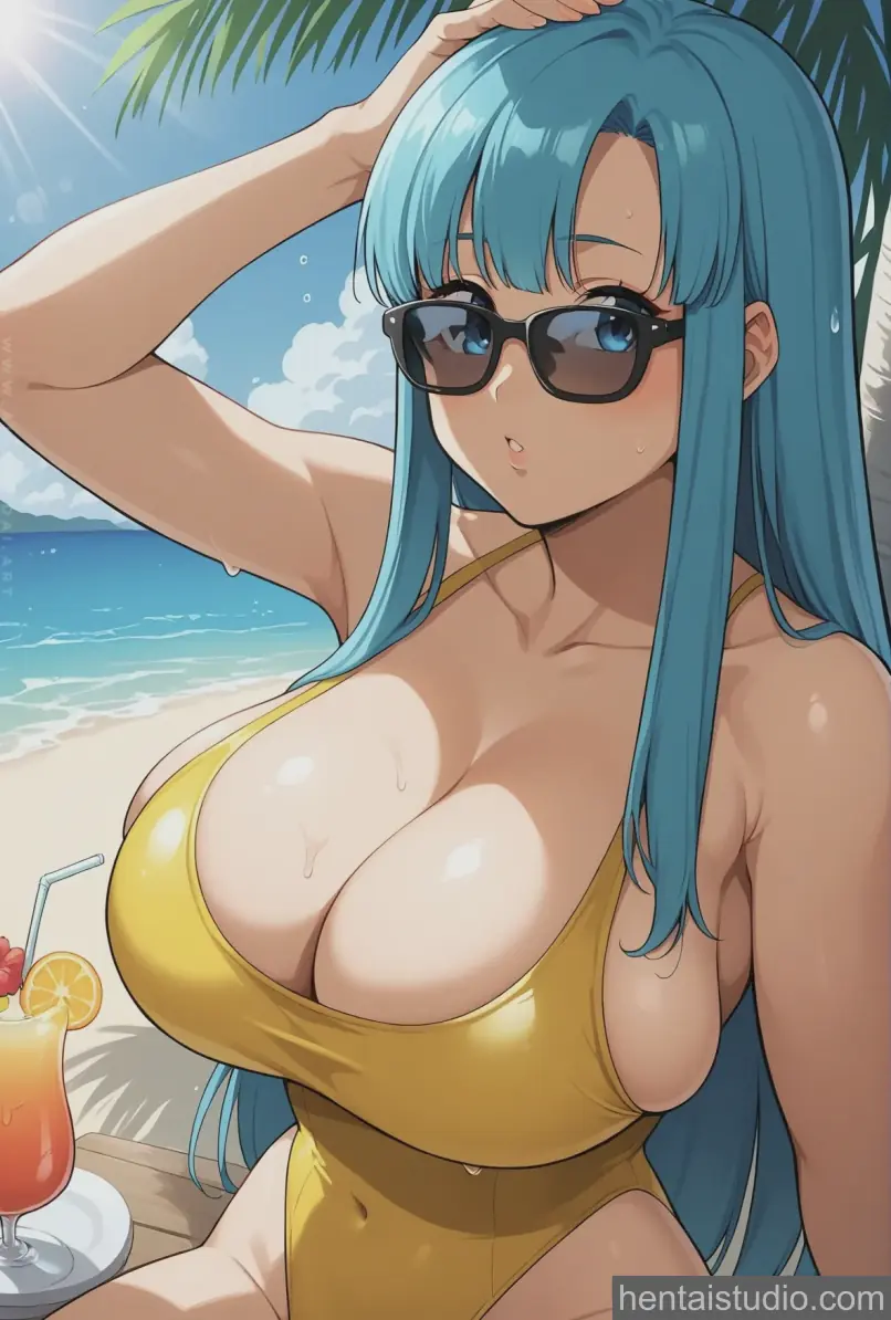Maron Master Roshi from Dragonball Z hentai art 66 of 72