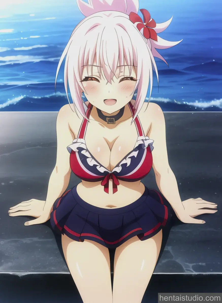 Matsuri Kazamaki | Ayakashi Triangle – hentai anime character, Matsuri Kazamaki, Ayakashi Triangle, Skirt, Bikini, Pink Hair, Big Tits, Anal, Titjob