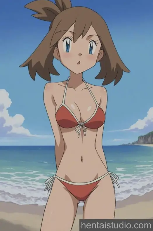May Ash from Pokemon hentai art 5 of 7