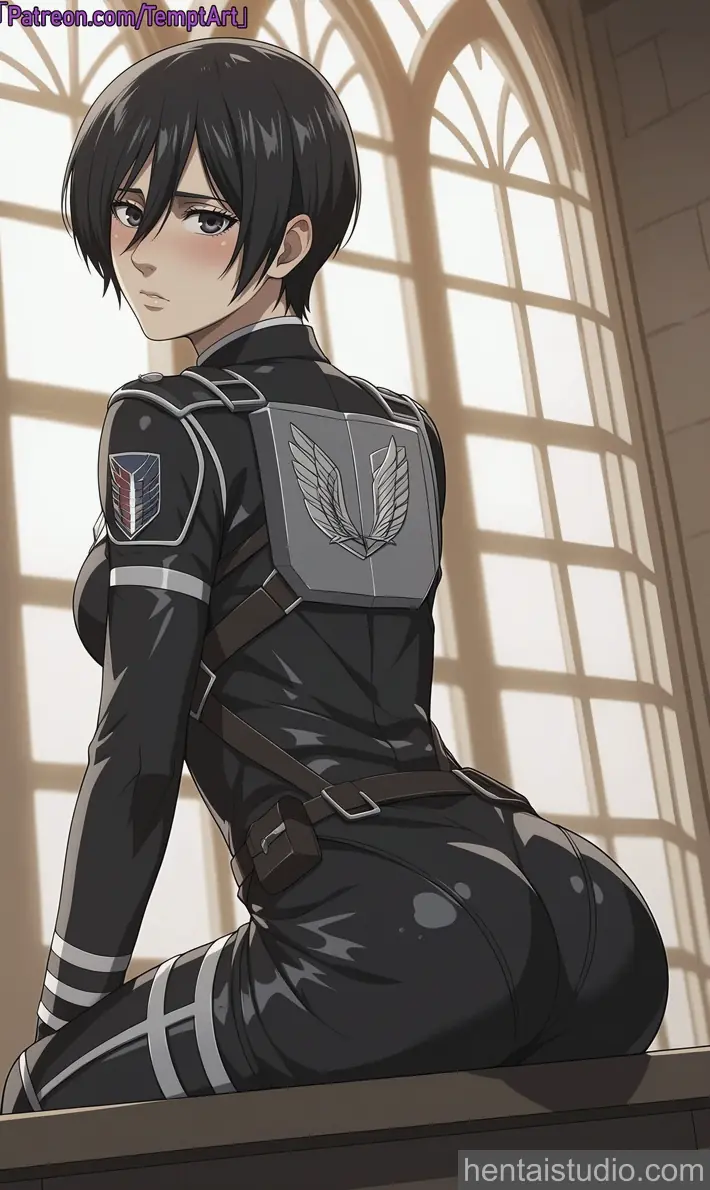 Mikasa Ackerman from Attack On Titan hentai art 2 of 10