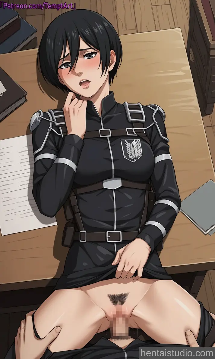 Mikasa Ackerman from Attack On Titan hentai art 7 of 10
