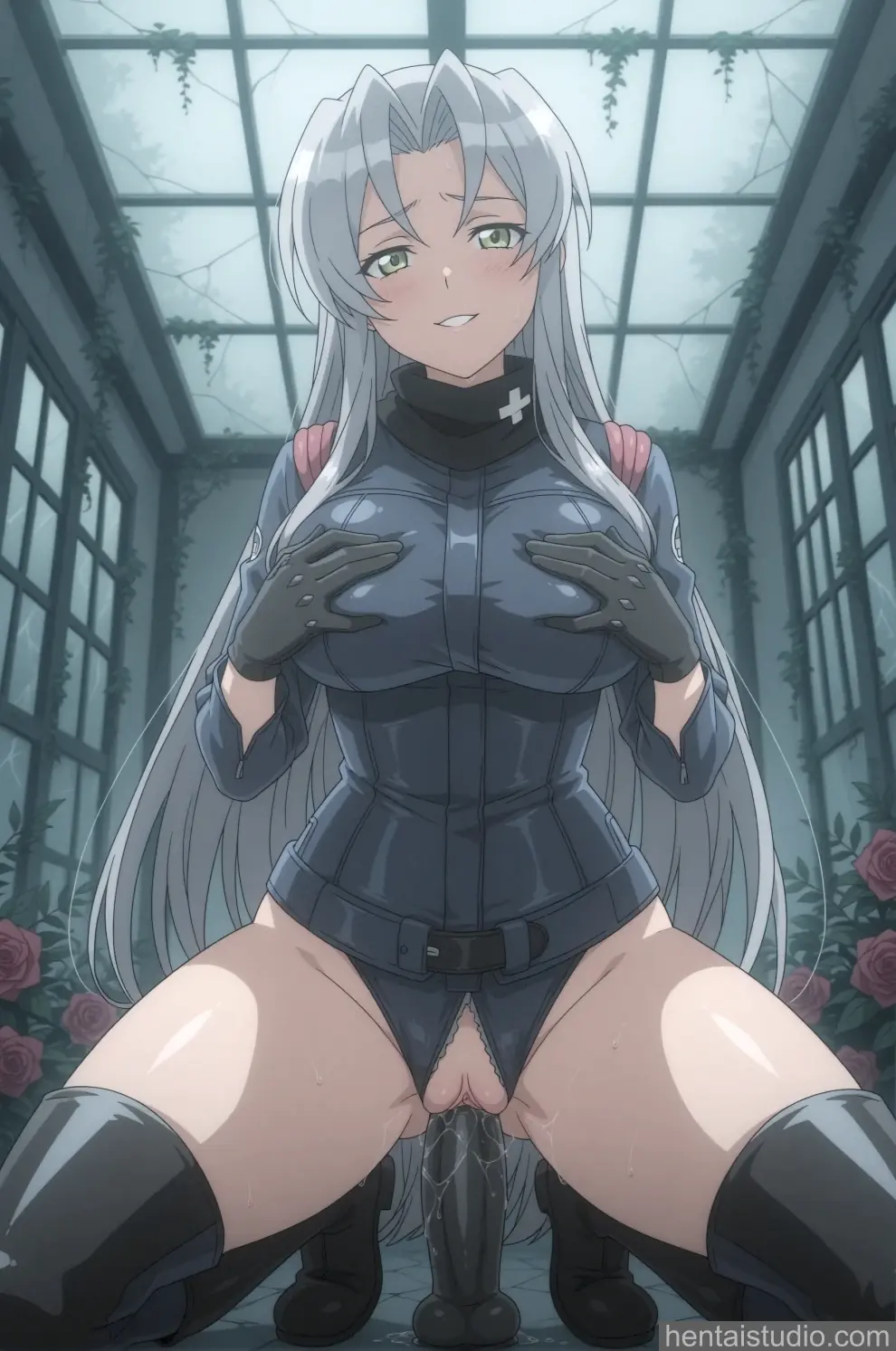 Mikoto Kiba from Triage X hentai art 17 of 34