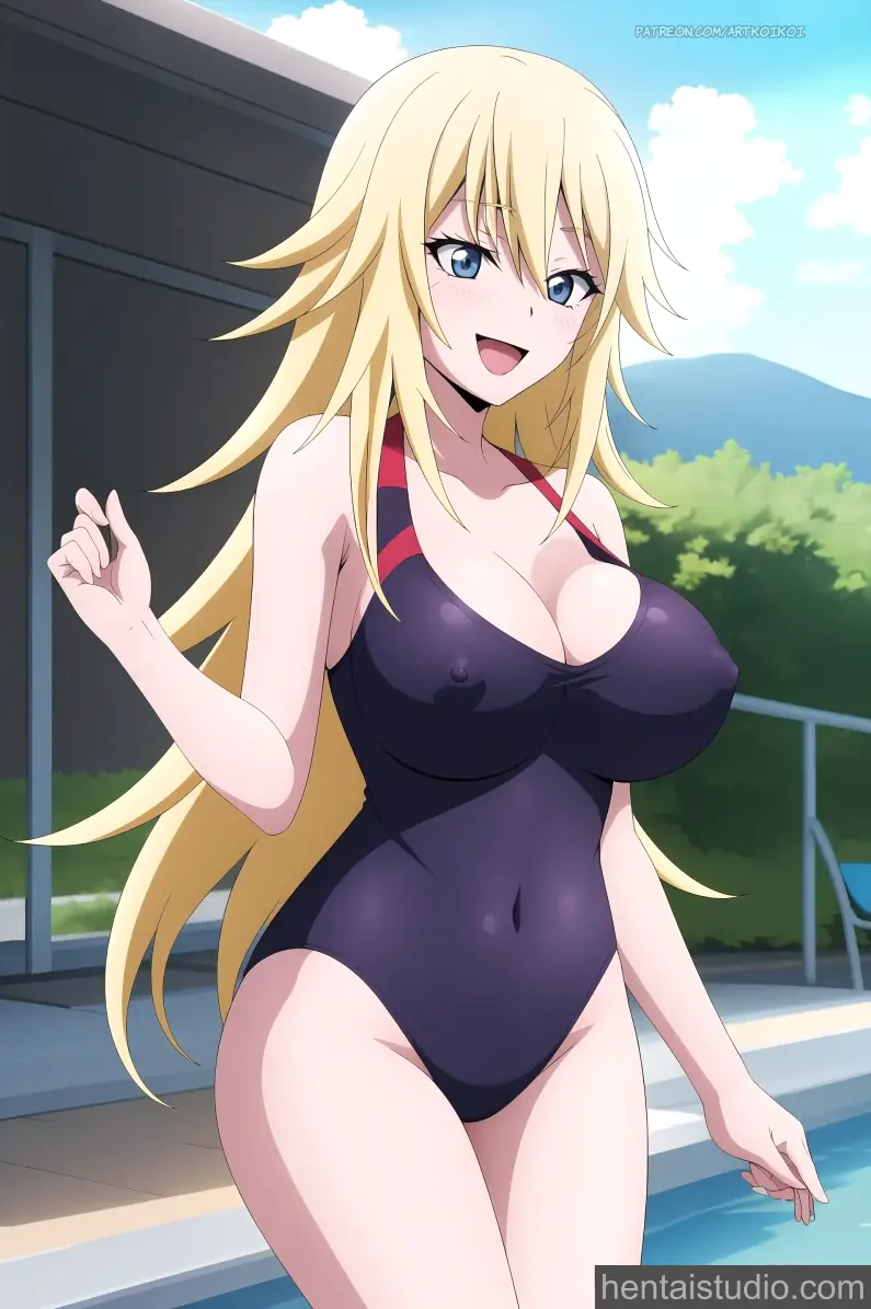 Mio Kusakai from Keijo hentai art 17 of 21