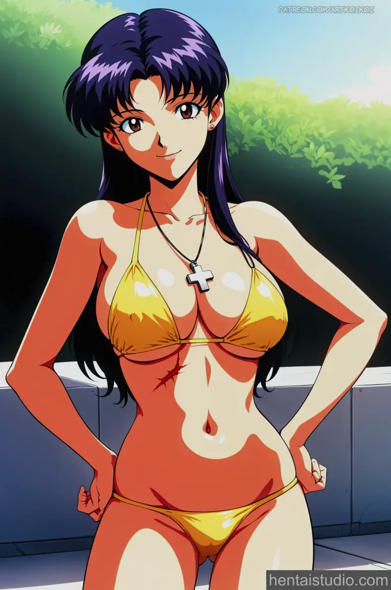 Misato Katsuragi from Neon Genesis Evangelion hentai art 1 of 16