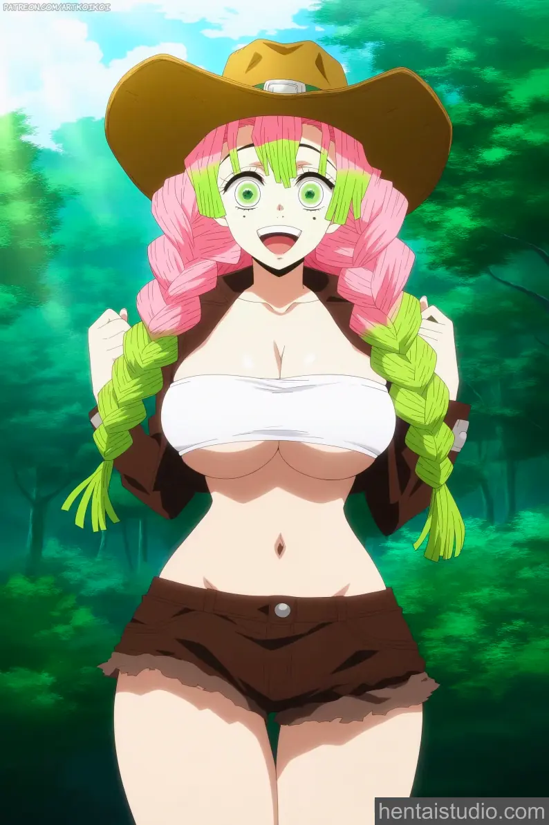Mitsuri Kanroji from Demon Slayer hentai art 1 of 13