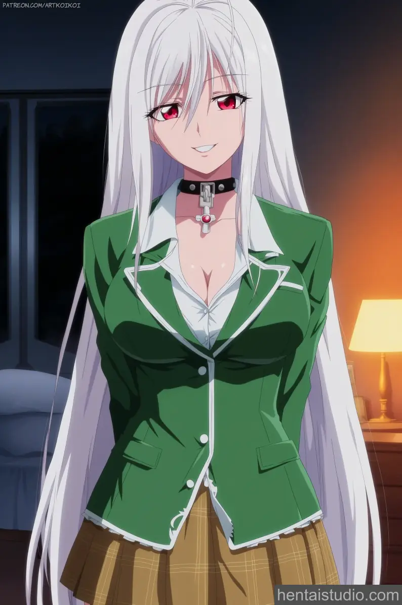 Moka Akashiya from Rosario Vampire hentai art 1 of 21