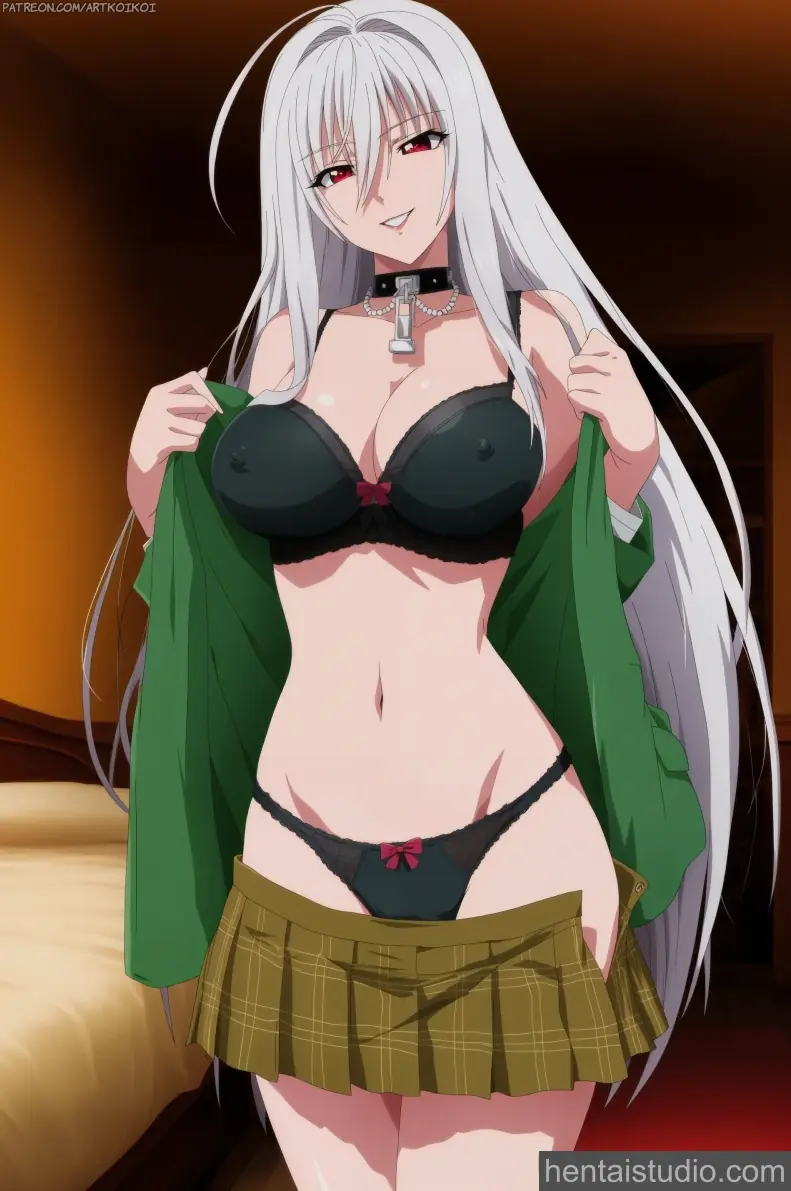 Moka Akashiya from Rosario Vampire hentai art 15 of 21