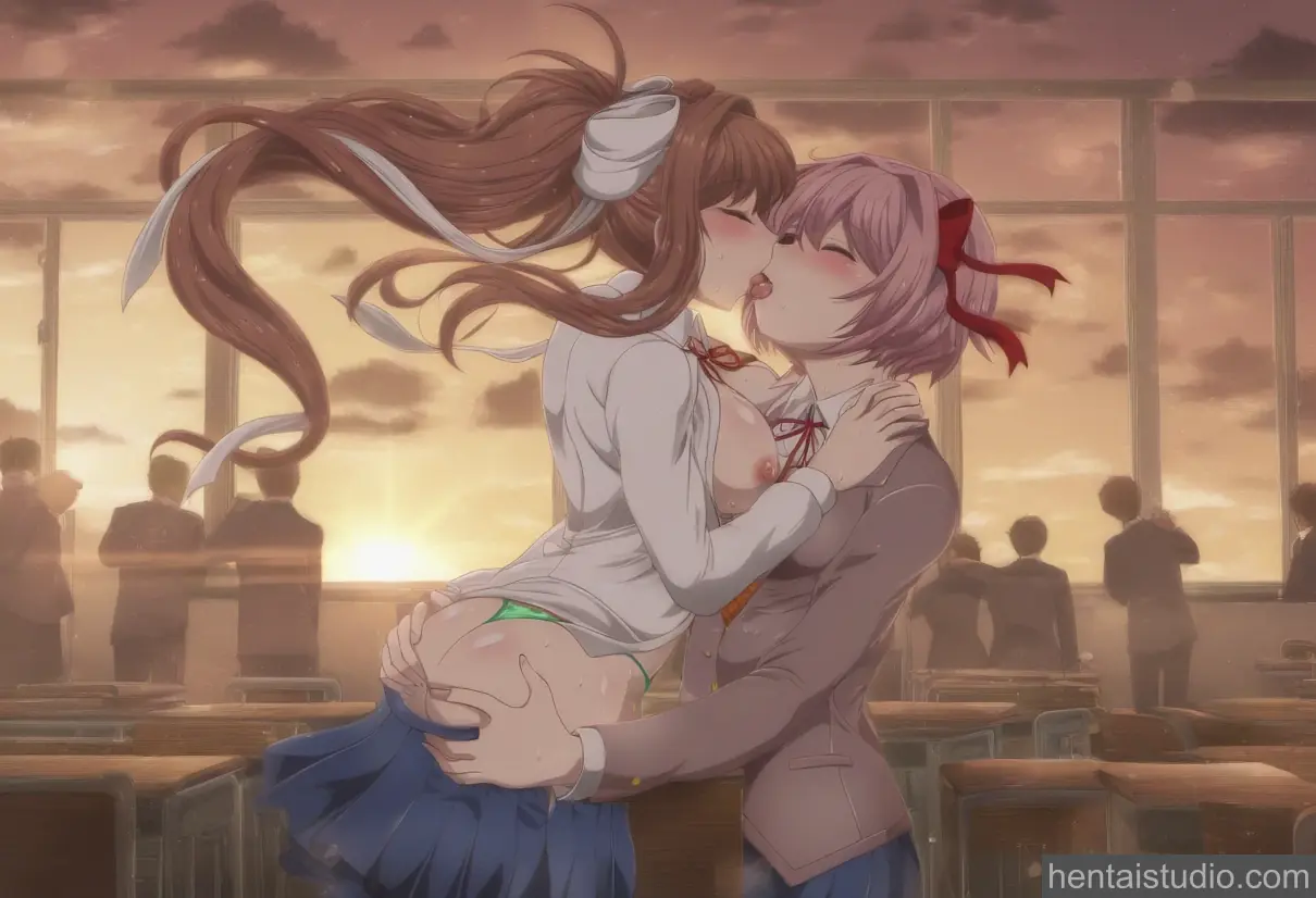 Monika from Doki Doki Literature Club hentai art 50 of 61