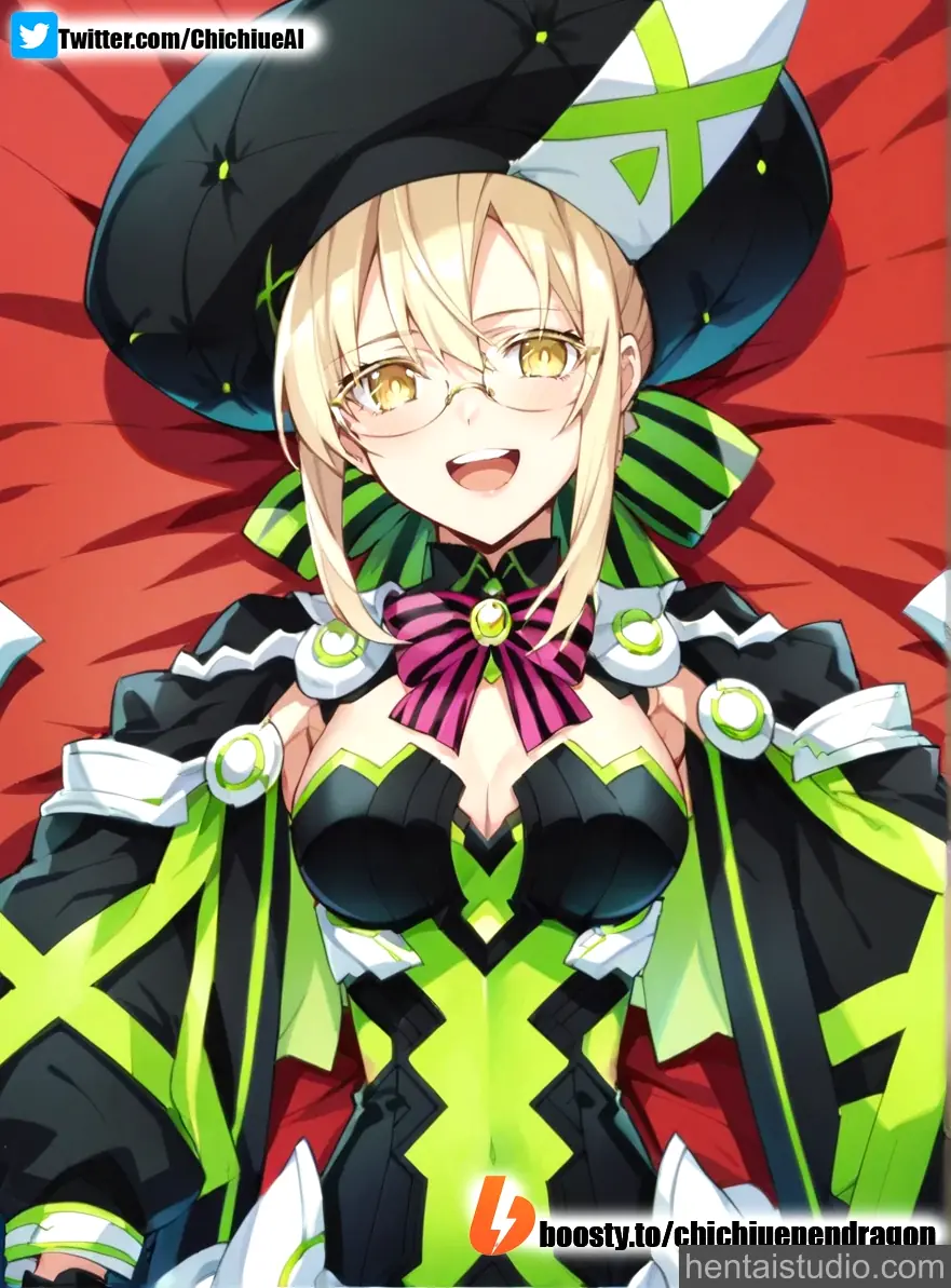 Mysterious Idol X | Fate – hentai anime character, Mysterious Idol X, Fate, Blonde, Glasses, Anal, Huge Cock