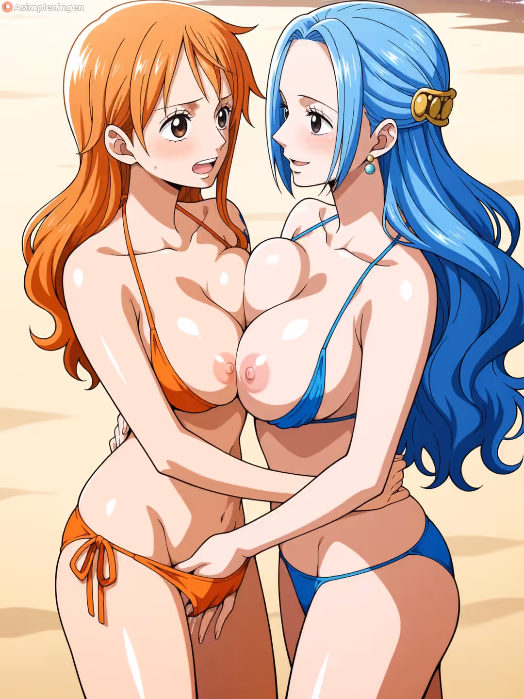 Nami x Nefertari Vivi - One Piece - Hentai Gallery 3 - 28 Images — image 1 of 28