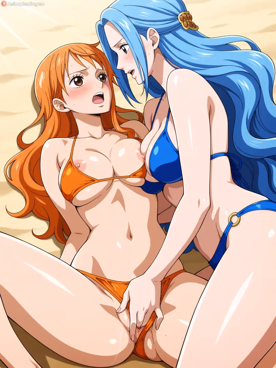Nami x Nefertari Vivi - One Piece - Hentai Gallery 3 - 28 Images — image 2 of 28
