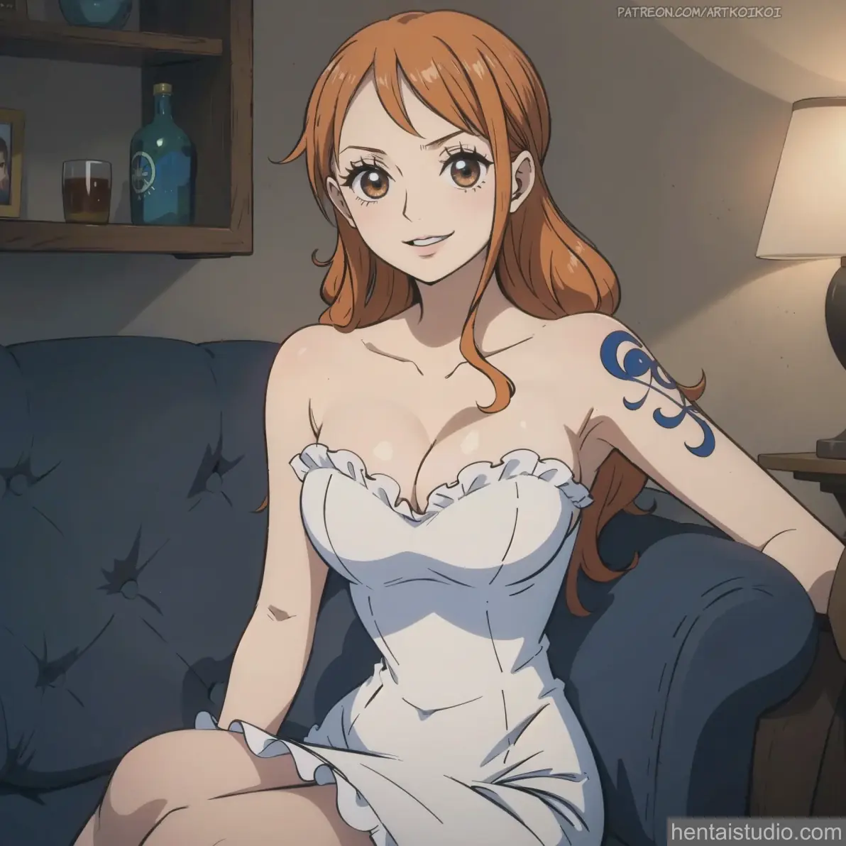 Nami from One Piece hentai art 1 of 13