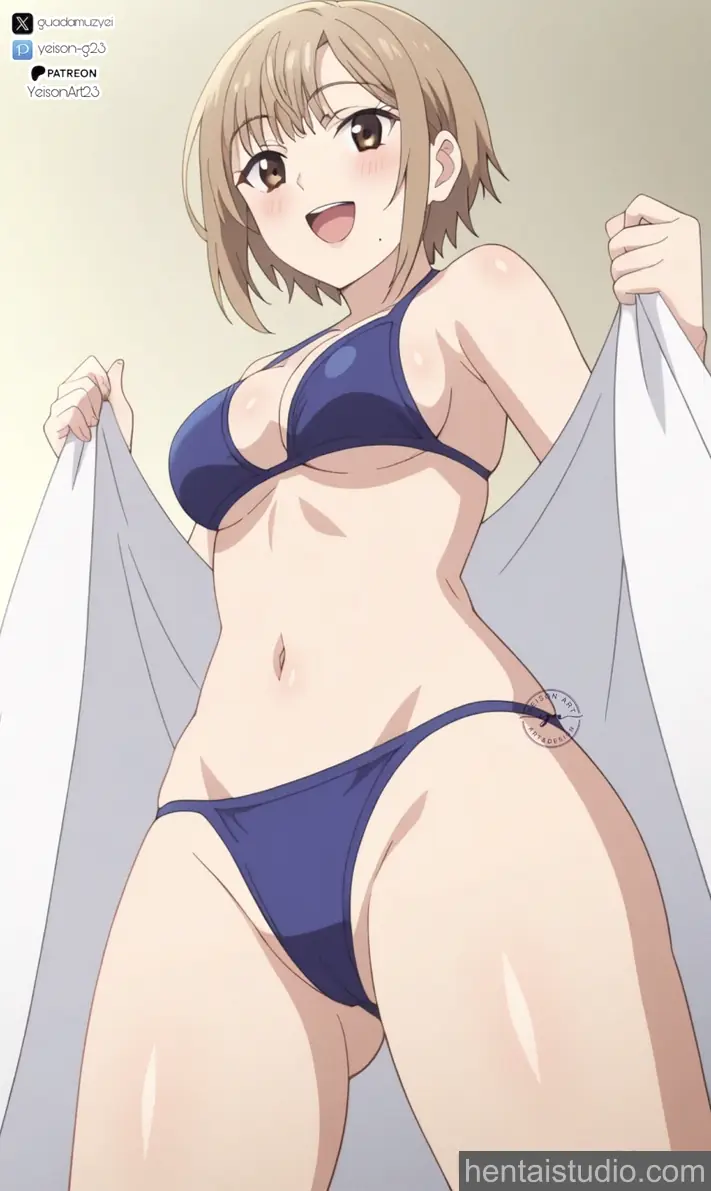 Naori Jinguuji | Love Is Indivisible By Twins – hentai anime character, Naori Jinguuji, Love Is Indivisible By Twins, Koi Wa Futago De Warikirenai, Bikini, Beach