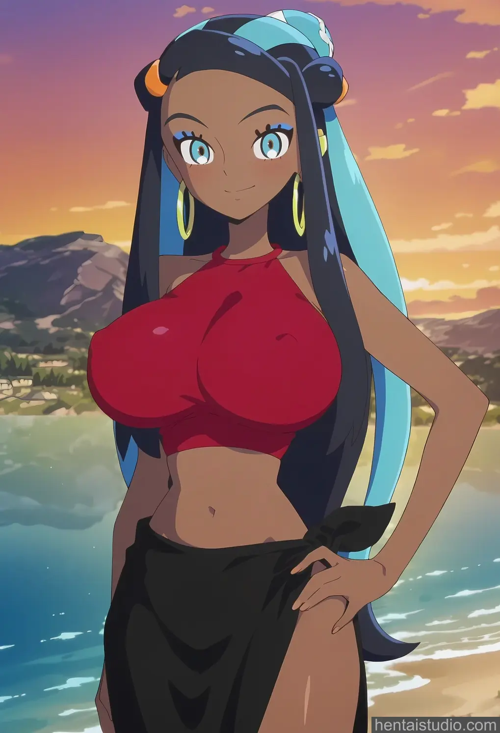 Nessa from Pokemon hentai art 2 of 50