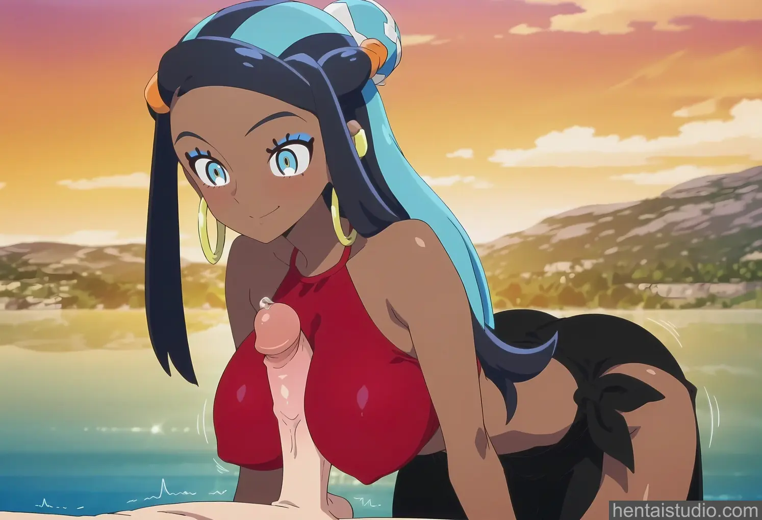 Nessa from Pokemon hentai art 23 of 50