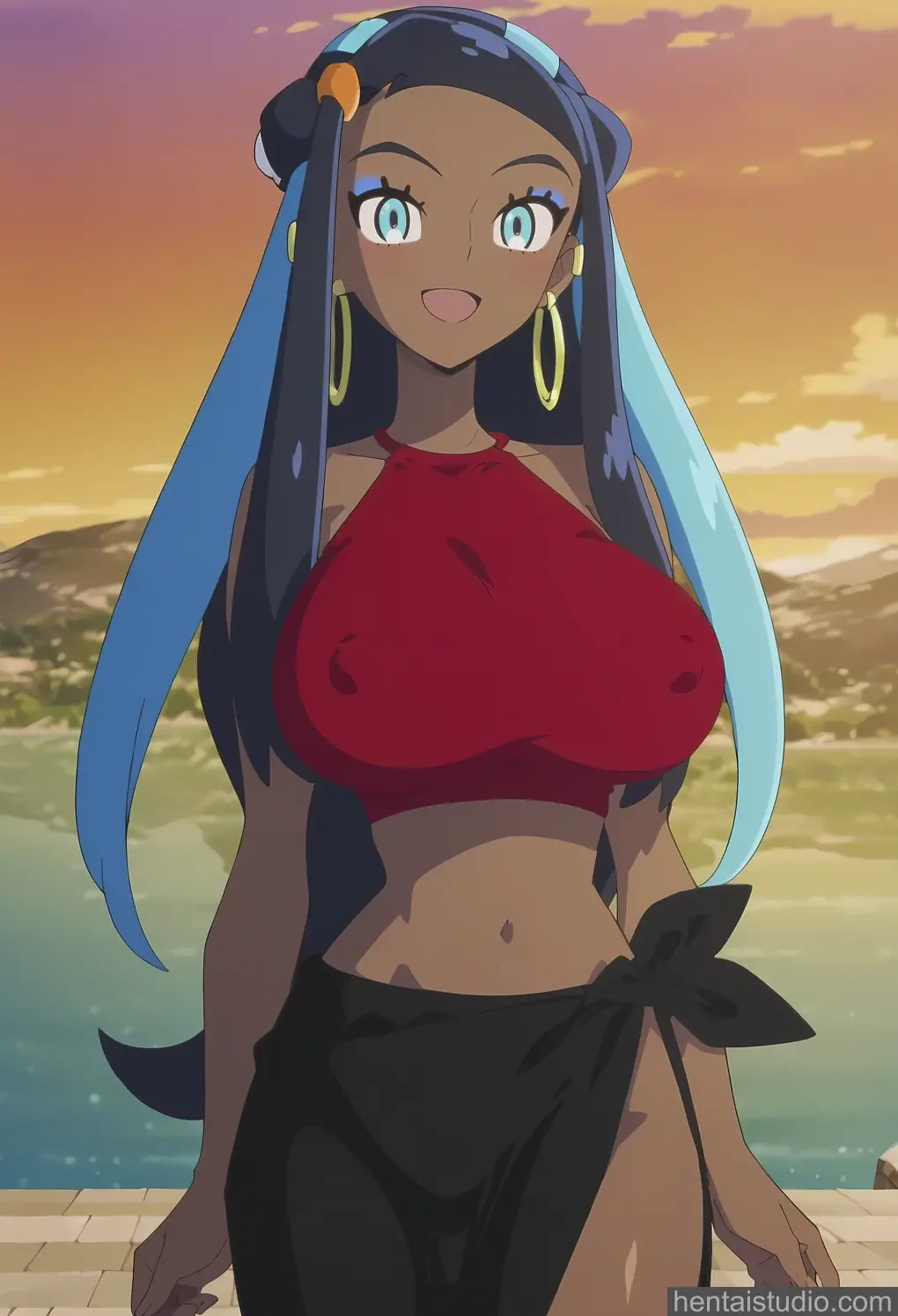 Nessa from Pokemon hentai art 5 of 50