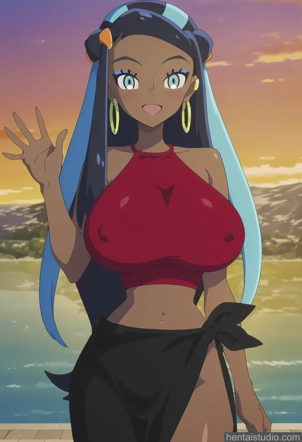 Nessa from Pokemon hentai art 6 of 50