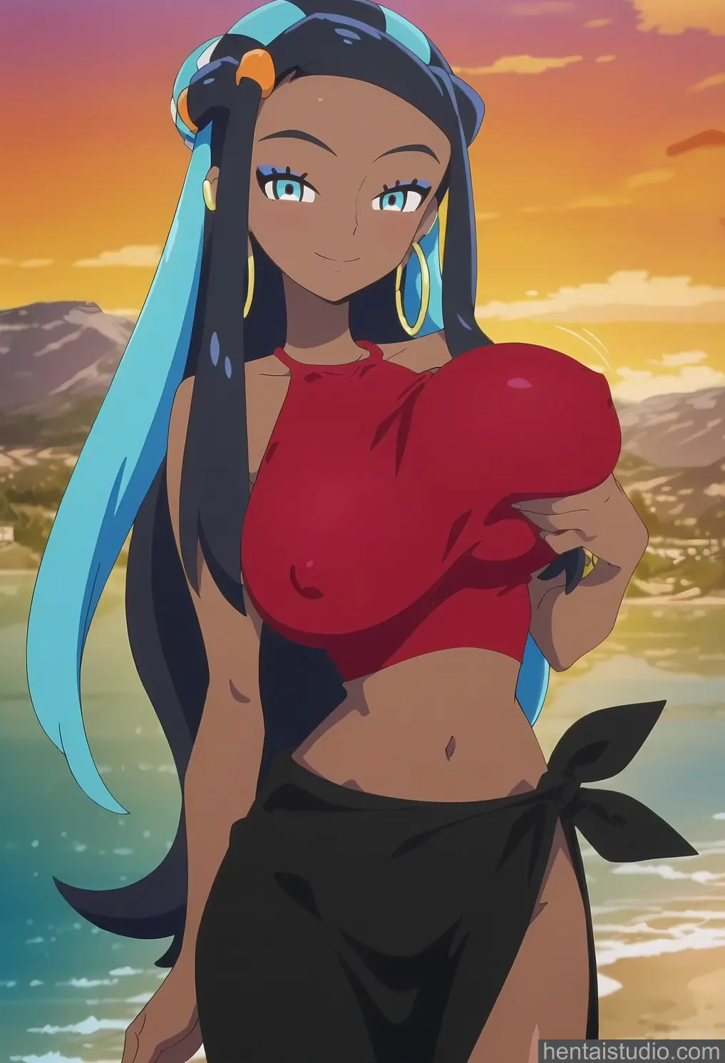 Nessa from Pokemon hentai art 7 of 50