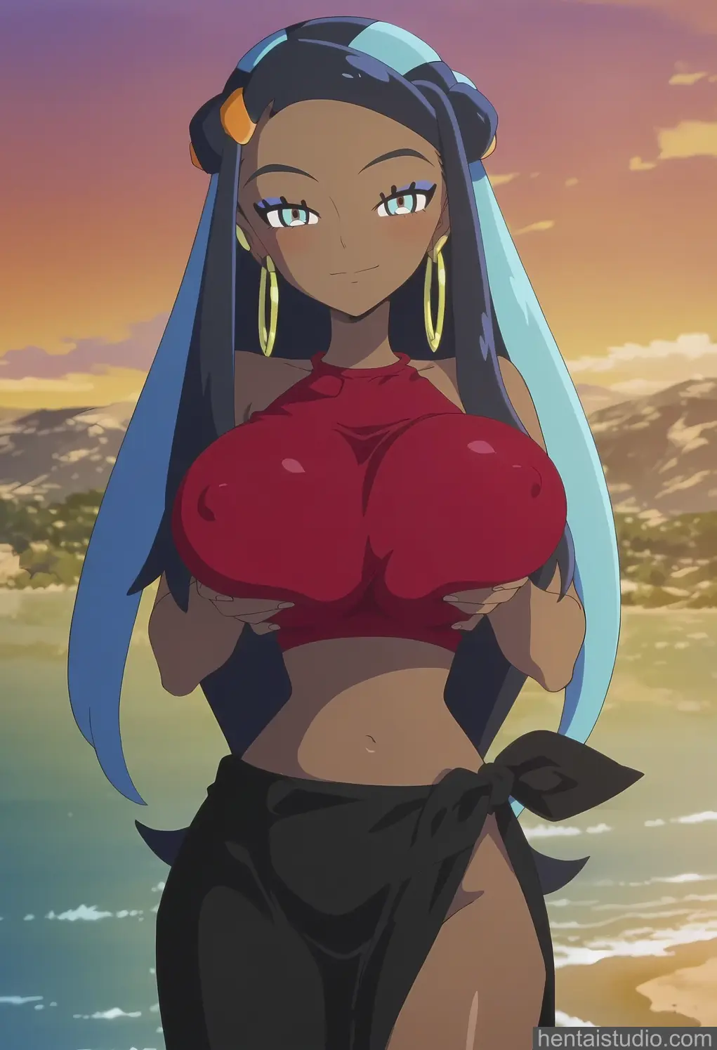 Nessa from Pokemon hentai art 8 of 50