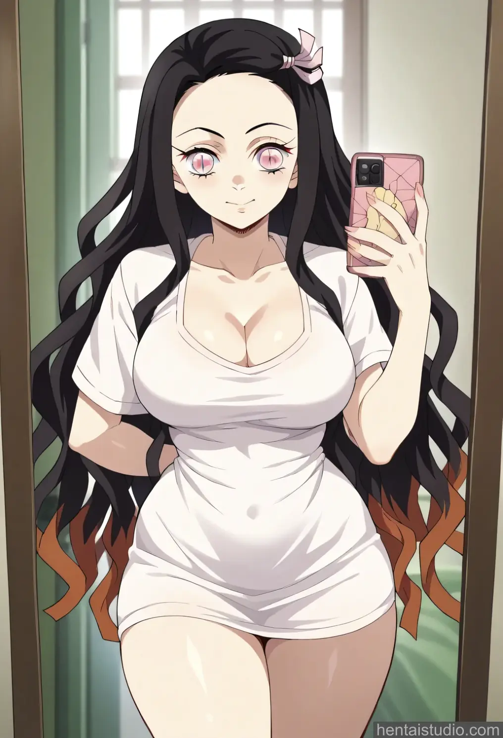 Nezuko from Demon Slayer hentai art 15 of 24