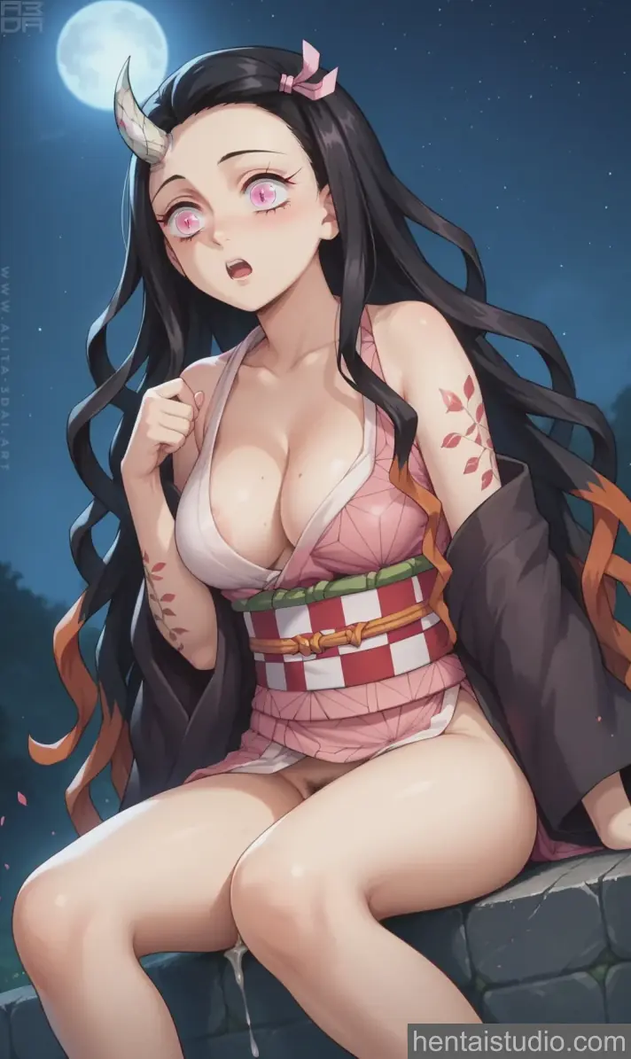 Nezuko Kamado from Demon Slayer hentai art 1 of 65