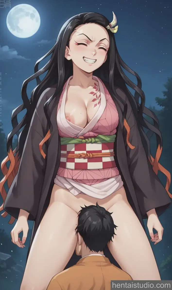 Nezuko Kamado from Demon Slayer hentai art 13 of 65