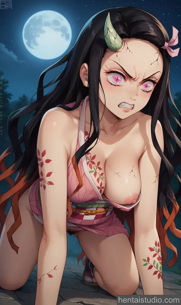 Nezuko Kamado from Demon Slayer hentai art 34 of 65