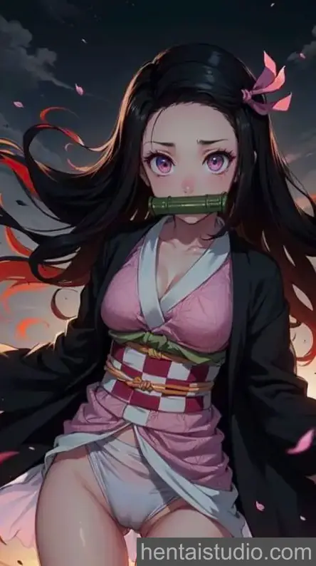Nezuko Kamado from Demon Slayer hentai art 1 of 15