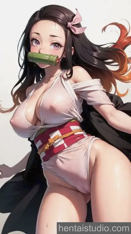 Nezuko Kamado from Demon Slayer hentai art 2 of 15