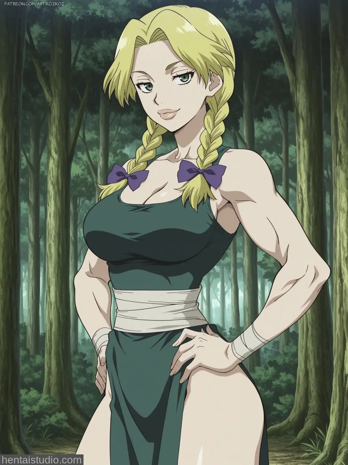Nikki Hanada from Dr Stone hentai art 14 of 26