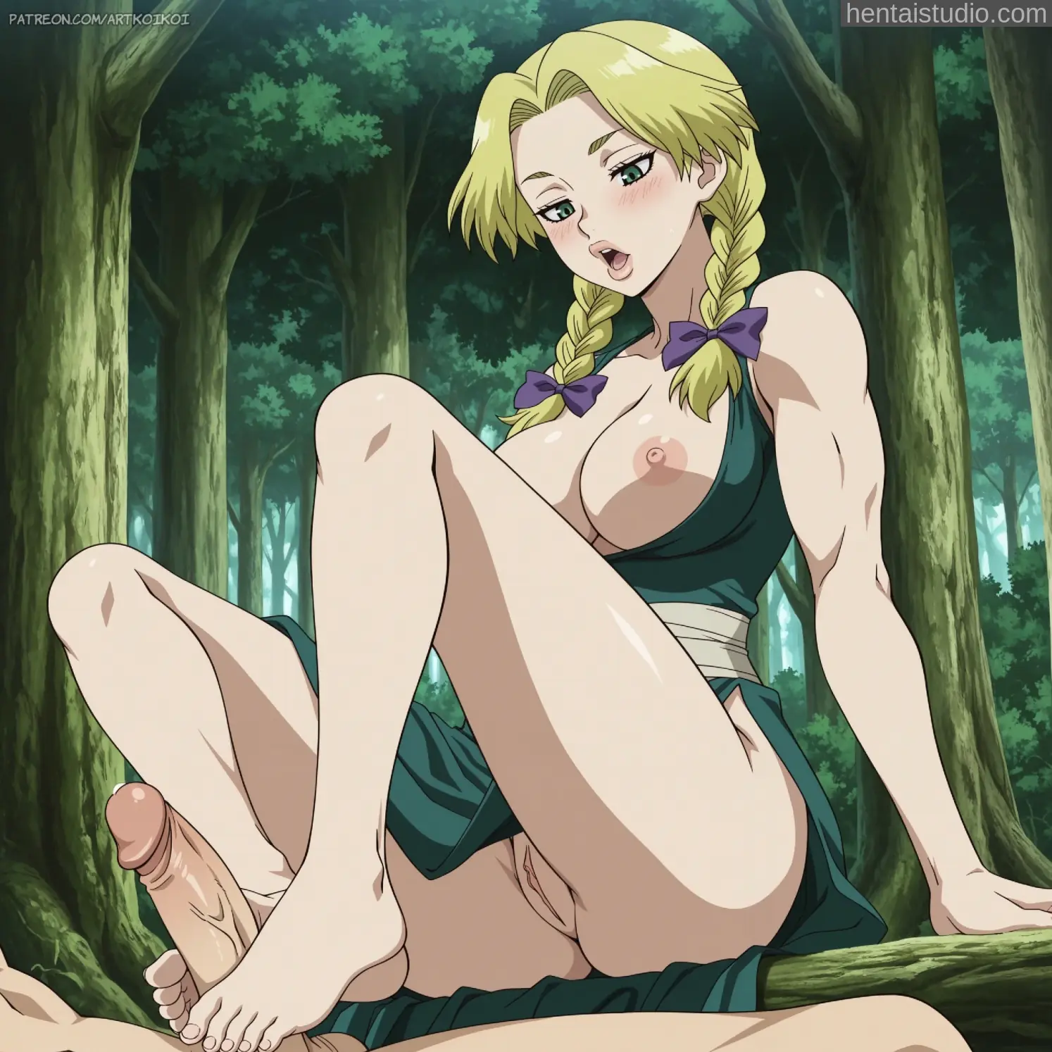 Nikki Hanada from Dr Stone hentai art 22 of 26