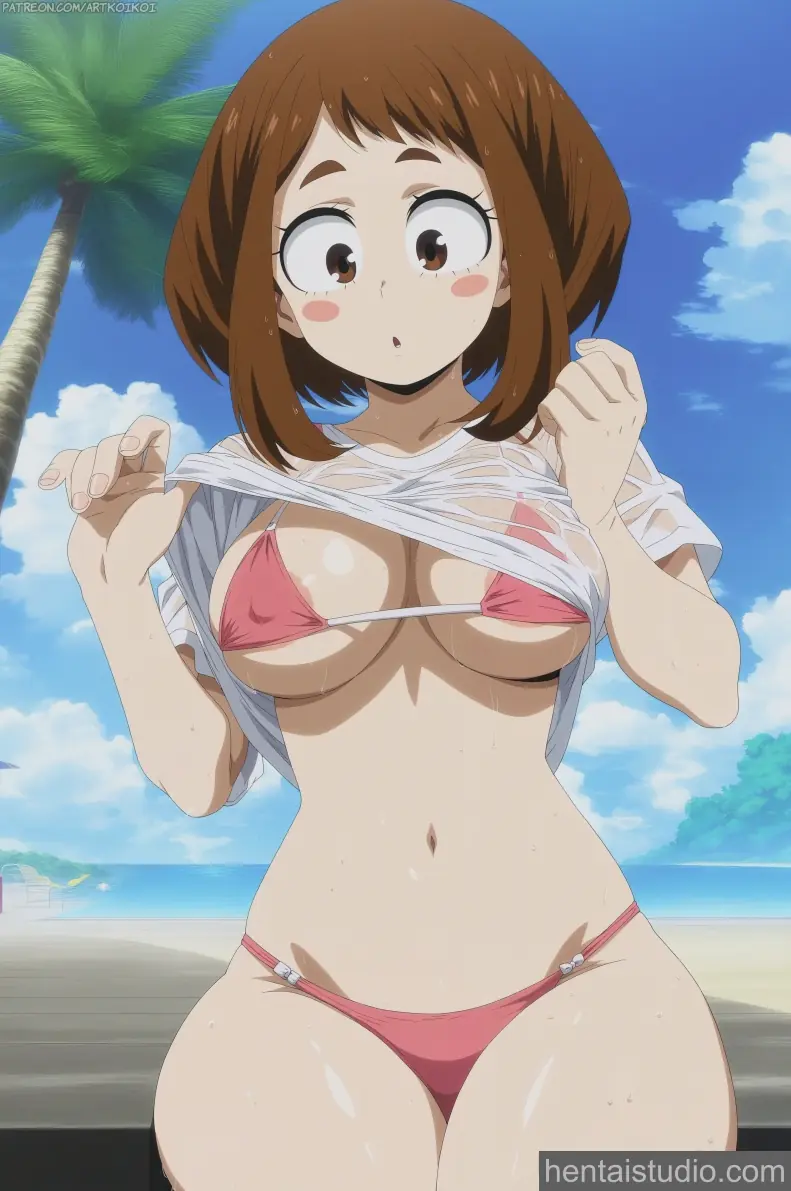 Ochaco Uraraka from My Hero Academia hentai art 21 of 23