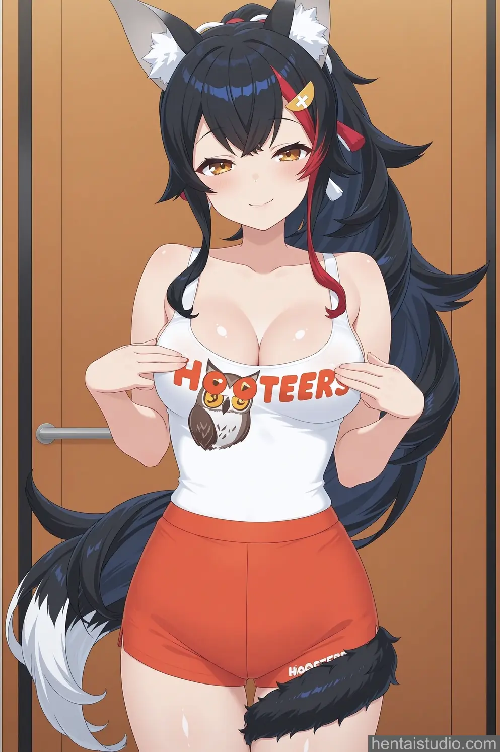 Ookami Mio from Hololive hentai art 12 of 29