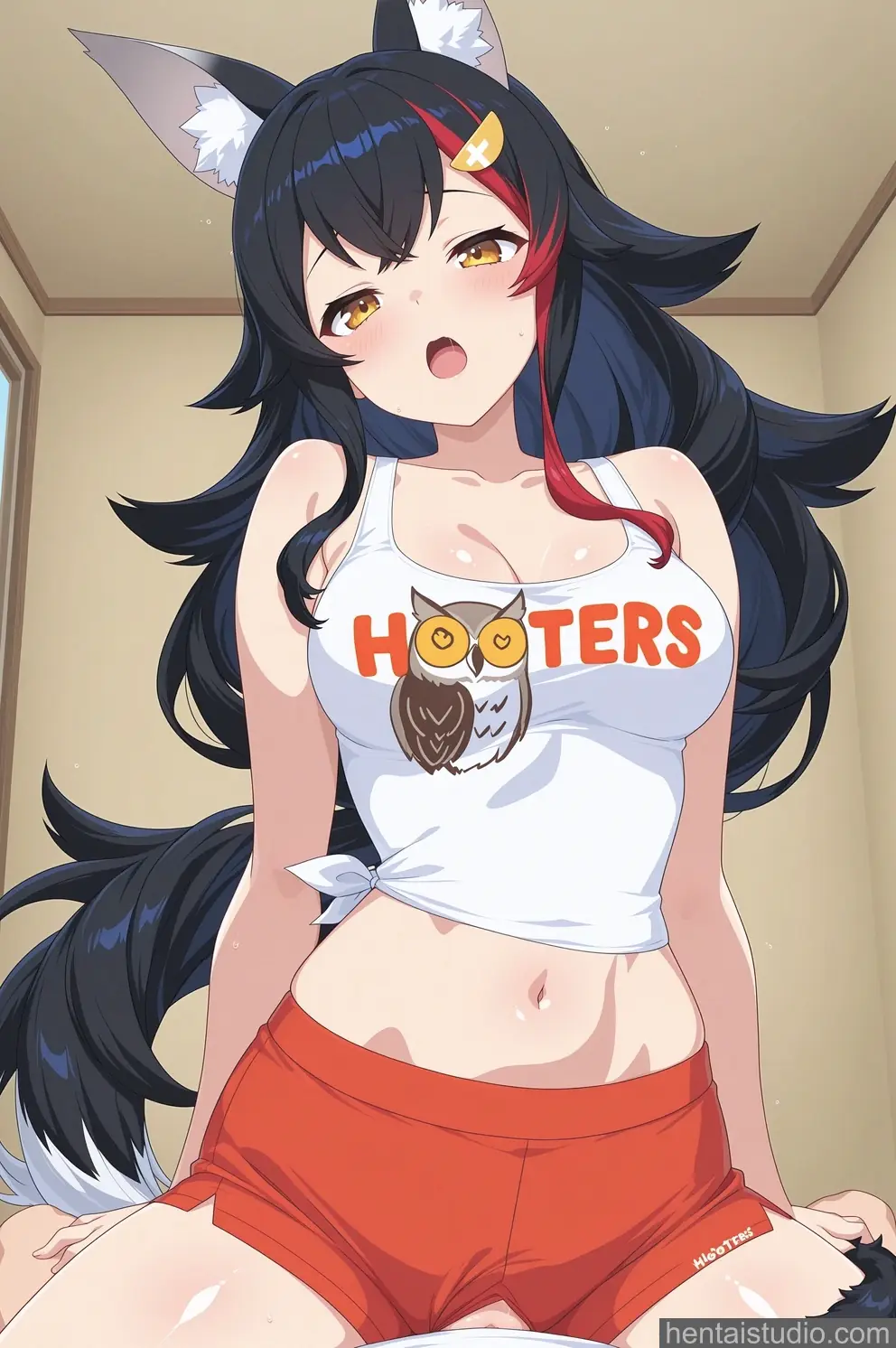 Ookami Mio from Hololive hentai art 2 of 29