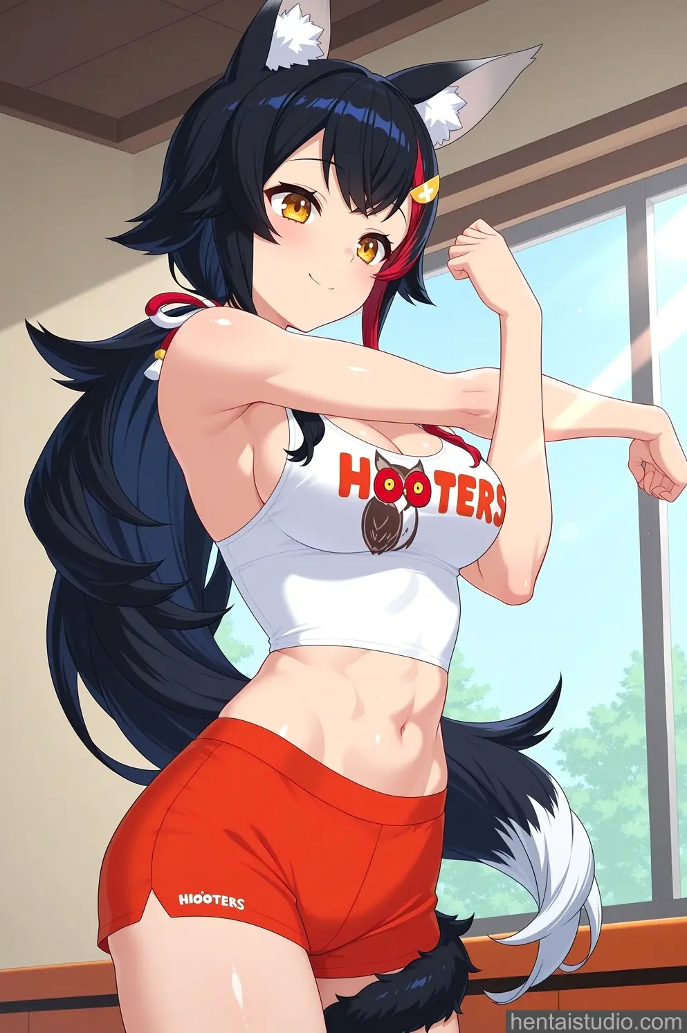Ookami Mio from Hololive hentai art 20 of 29