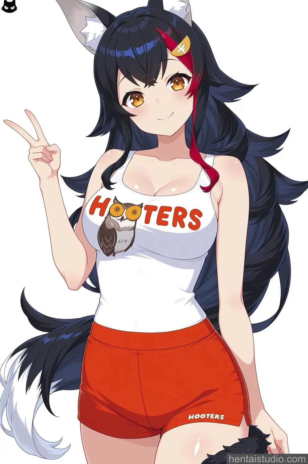 Ookami Mio from Hololive hentai art 23 of 29