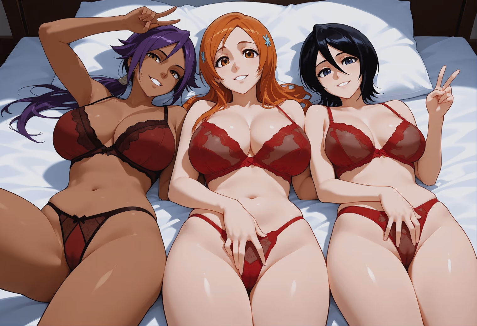 Orihime Inoue x Rukia Kuchiki x Yoruichi Shihoin - Bleach - Hentai Gallery 2 - 30 Images — image 1 of 30