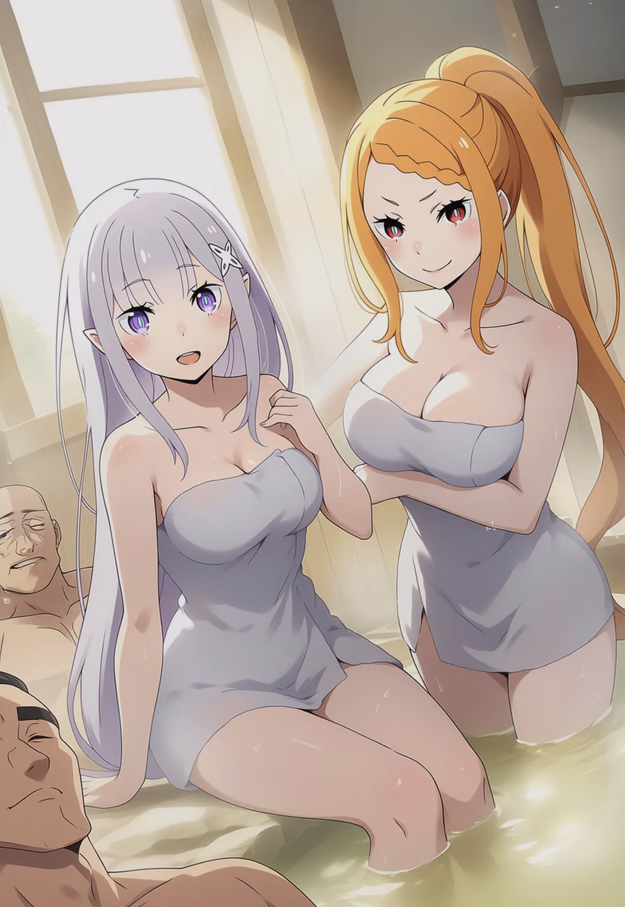 Priscilla Barielle x Emilia - Re:Zero - Starting Life in Another World (Re:Zero kara Hajimeru Isekai Seikatsu) - Hentai Gallery - 45 Images — image 1 of 45