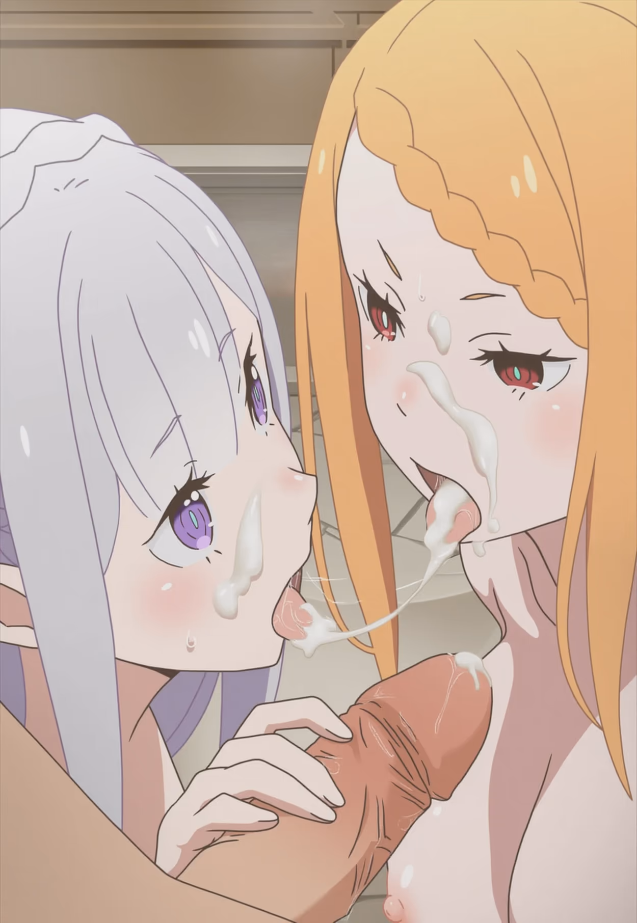 Priscilla Barielle x Emilia - Re:Zero - Starting Life in Another World (Re:Zero kara Hajimeru Isekai Seikatsu) - Hentai Gallery - 45 Images — image 41 of 45