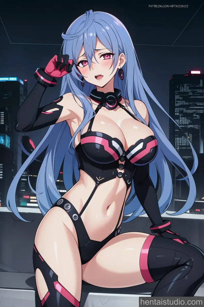 Pururut from Hyperdimension Neptunia hentai art 7 of 13