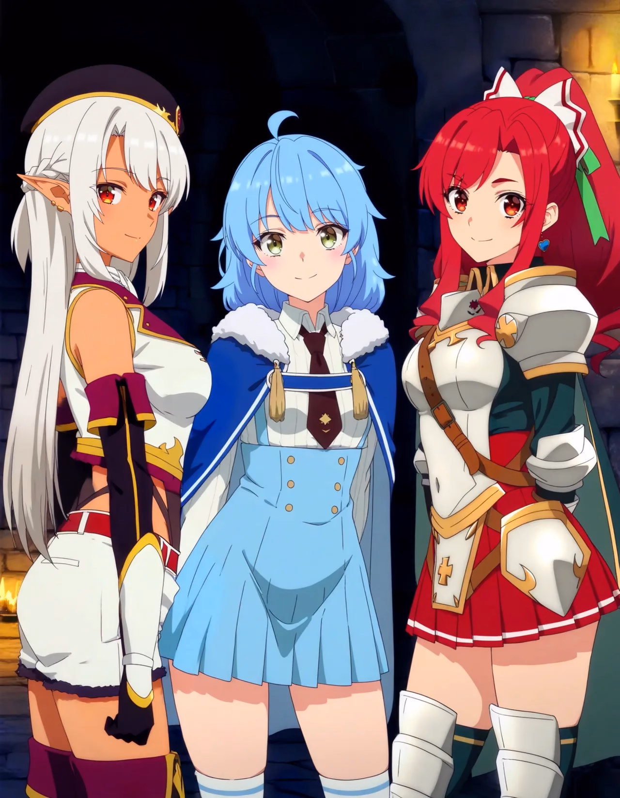 Rain x Marina x Silk Amberwood - I Left My A-Rank Party to Help My Former Students Reach the Dungeon Depths! (Aparida, A-Rank Party wo Ridatsu Shita Ore wa, Moto Oshiego-tachi to Meikyuu Shinbu wo Mezasu) - Hentai Gallery - 37 Images — image 1 of 37