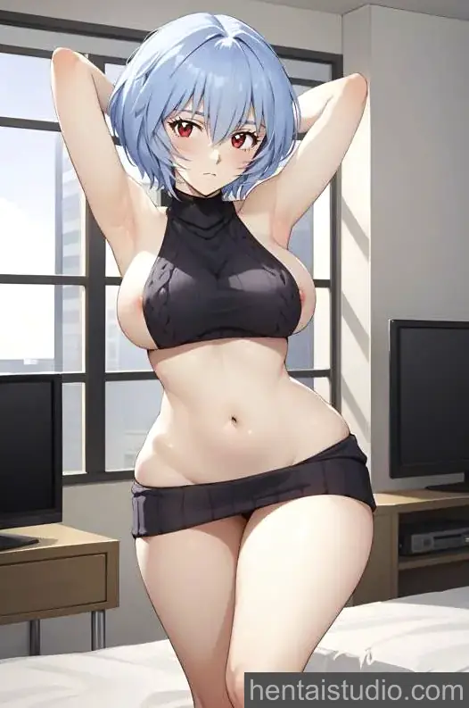 Rei Ayanami from Evangelion hentai art 2 of 4