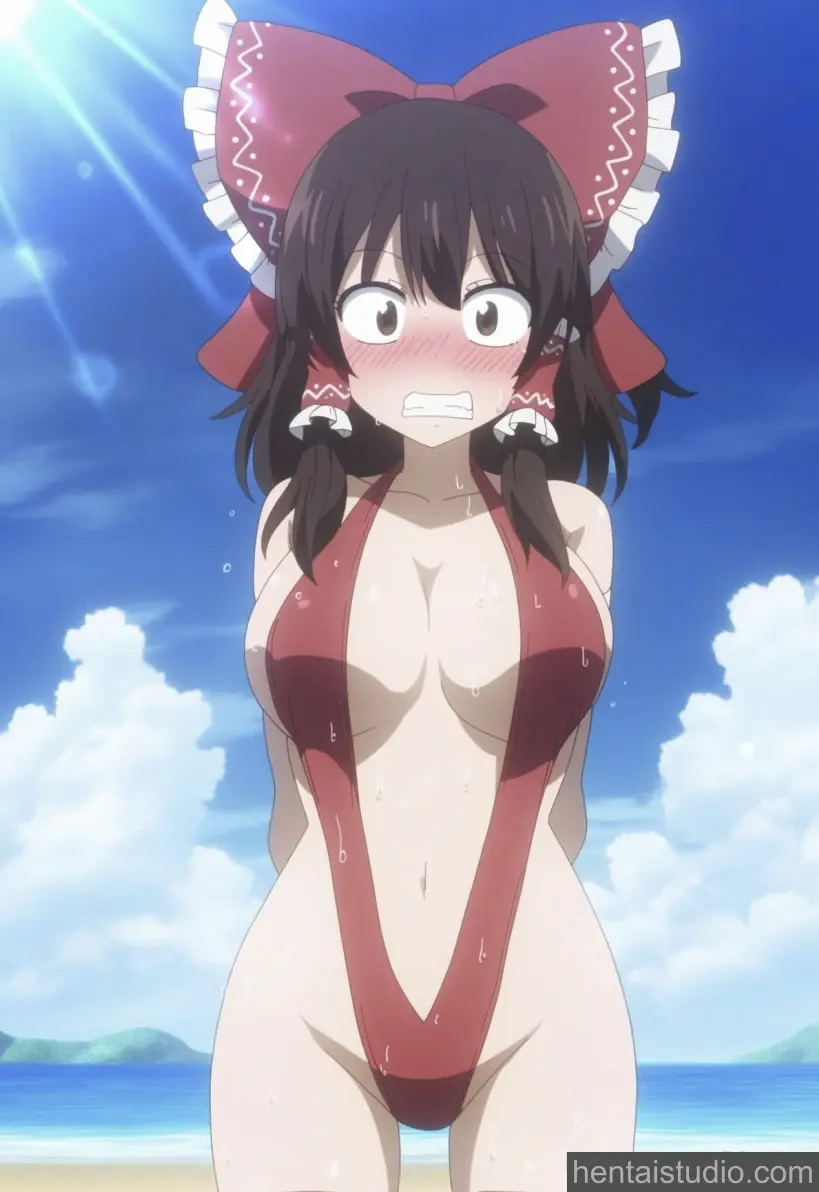 Reimu Hakurei from Touhou hentai art 3 of 21