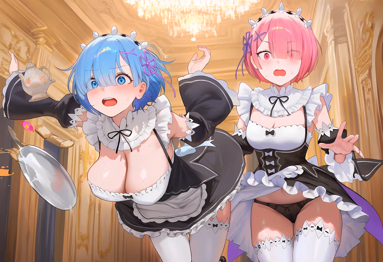 Rem x Ram - Re:Zero - Starting Life in Another World (Re:Zero kara Hajimeru Isekai Seikatsu) - Hentai Gallery 2 - 364 Images — image 1 of 364