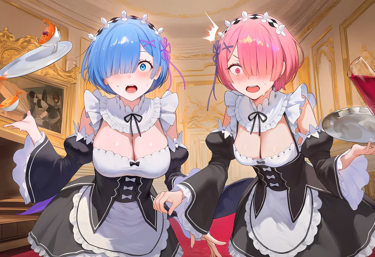 Rem x Ram - Re:Zero - Starting Life in Another World (Re:Zero kara Hajimeru Isekai Seikatsu) - Hentai Gallery 2 - 364 Images — image 2 of 364
