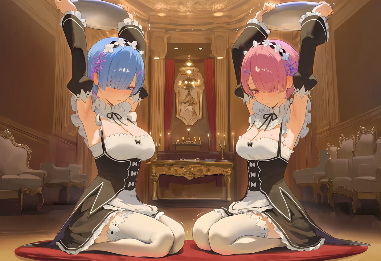 Rem x Ram - Re:Zero - Starting Life in Another World (Re:Zero kara Hajimeru Isekai Seikatsu) - Hentai Gallery 2 - 364 Images — image 4 of 364