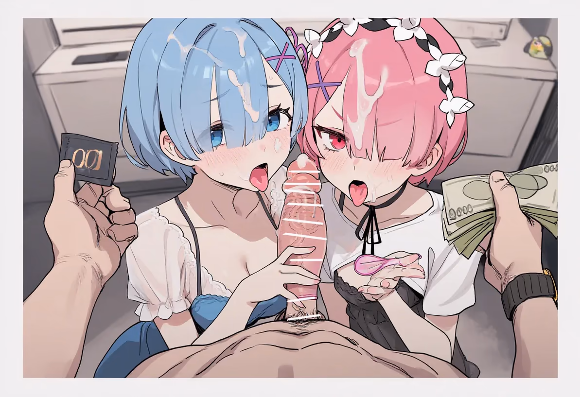 Rem x Ram - Re:Zero - Starting Life in Another World (Re:Zero kara Hajimeru Isekai Seikatsu) - Hentai Gallery 3 - 54 Images — image 11 of 54
