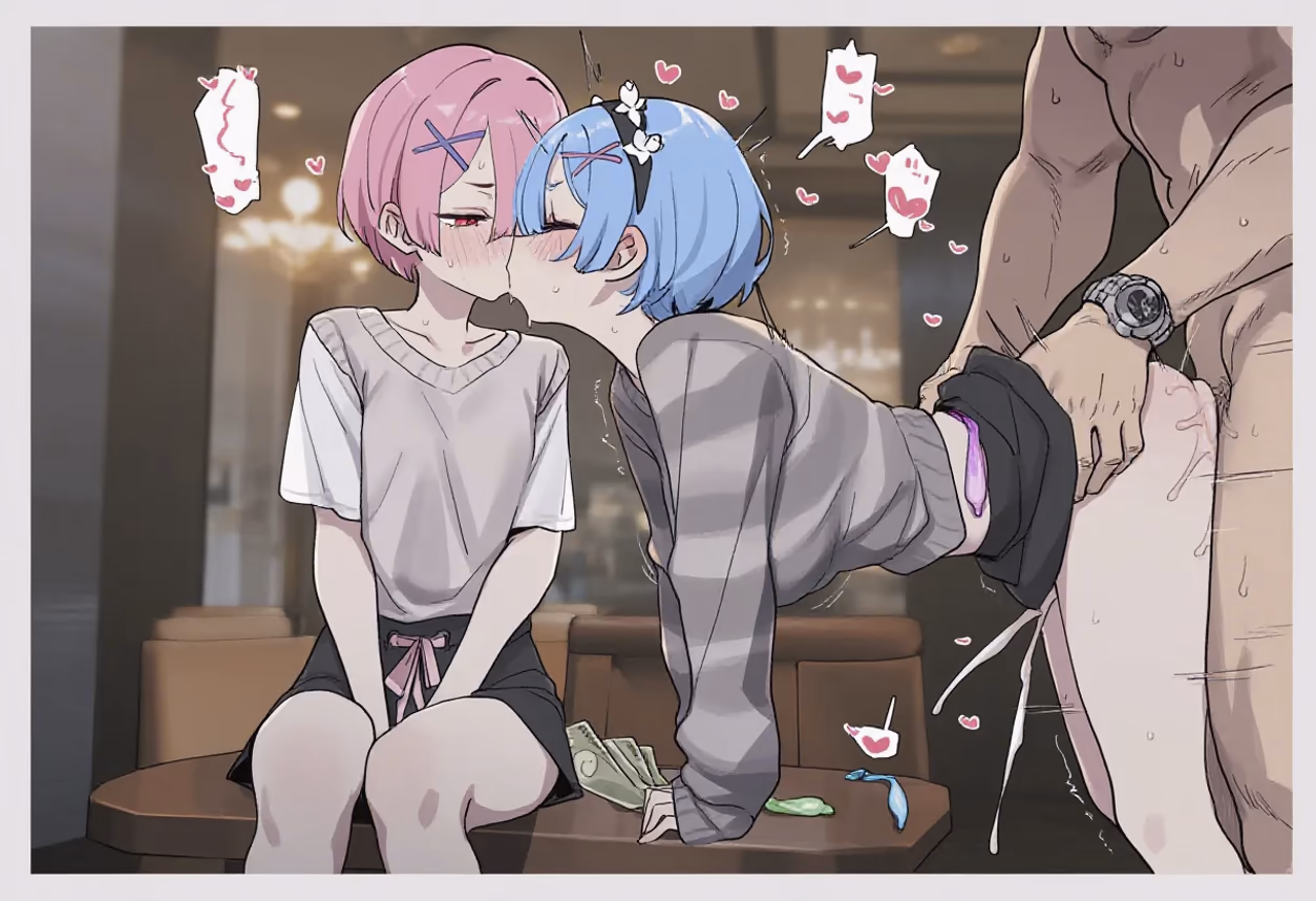 Rem x Ram - Re:Zero - Starting Life in Another World (Re:Zero kara Hajimeru Isekai Seikatsu) - Hentai Gallery 3 - 54 Images — image 4 of 54