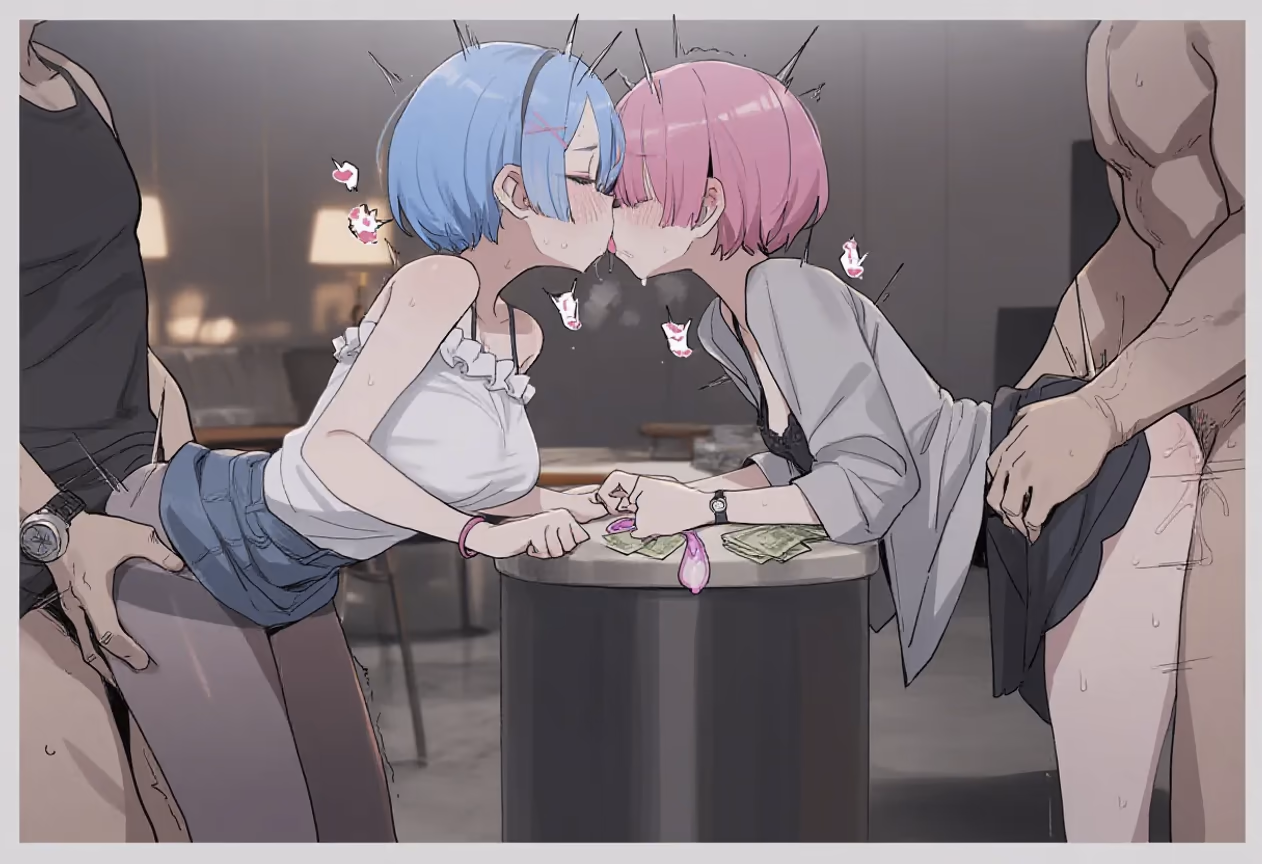 Rem x Ram - Re:Zero - Starting Life in Another World (Re:Zero kara Hajimeru Isekai Seikatsu) - Hentai Gallery 3 - 54 Images — image 50 of 54